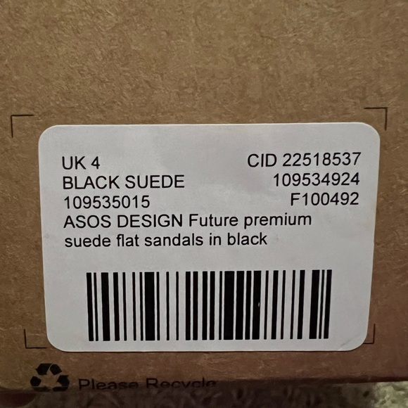 NIB Asos Design Black Suede Platform Sandal - Picture 6 of 6